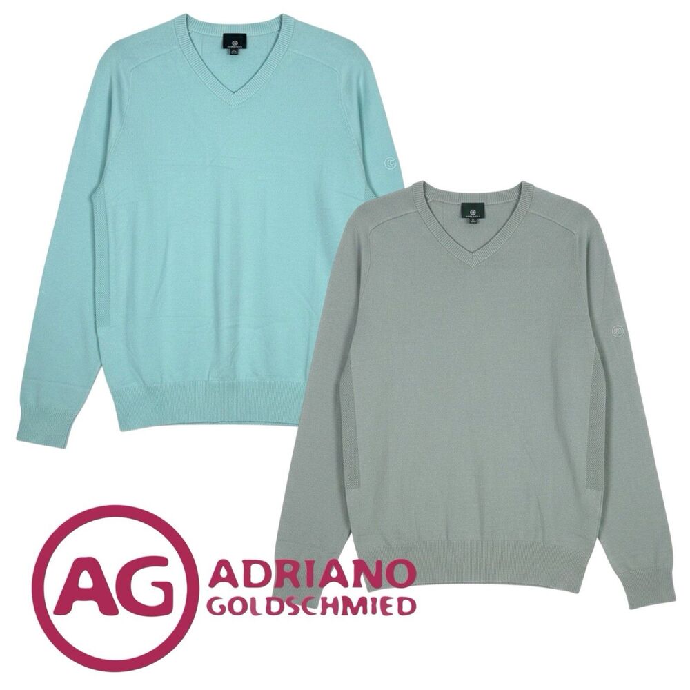 AG Adriano Goldschmied Green Label Sweater Mens Medium Golf V-Neck NEW Lot of 2